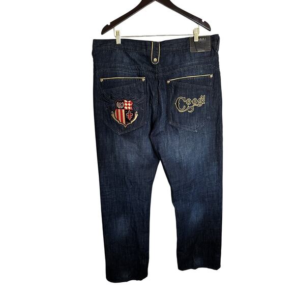 Coogi Authentic Denim Blu Jeans Mens Size 42 35 Embroidered Pocket - Picture 2 of 14